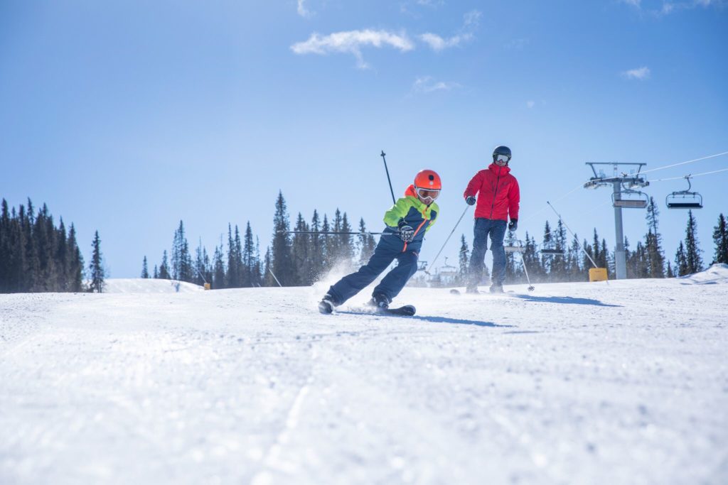 Kvitfjell Far med barn i Kvitfjell