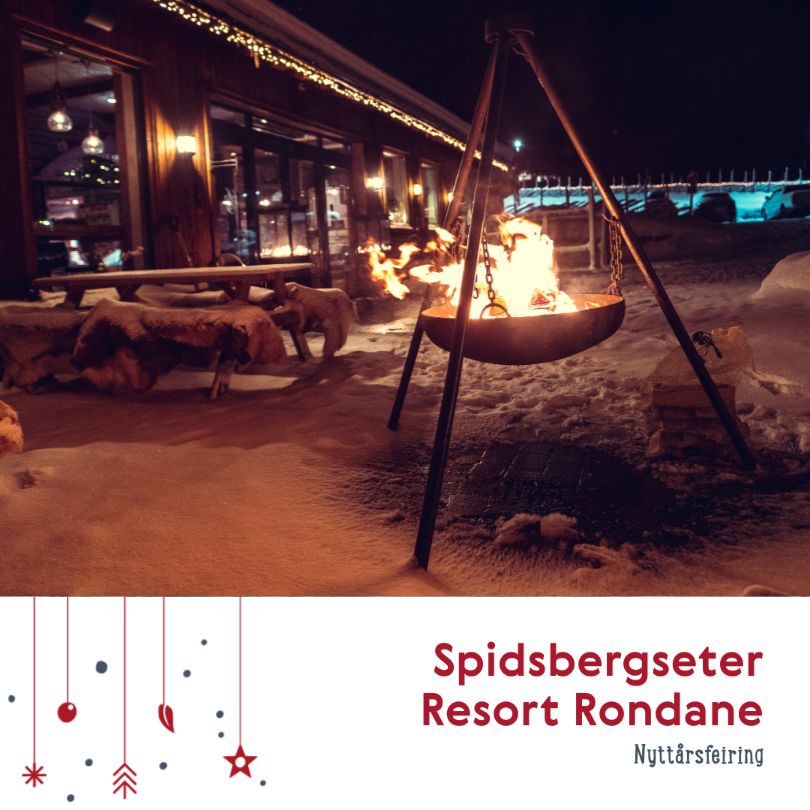 Bålpanne og julestemning på  Spidsbergseter Resort Rondane