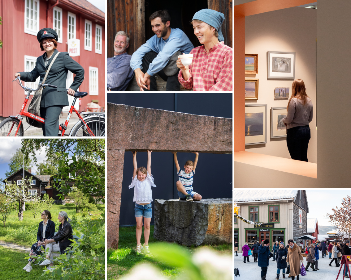 Årskort collage alle museene Årskort 6 museer Lillehammer Museum